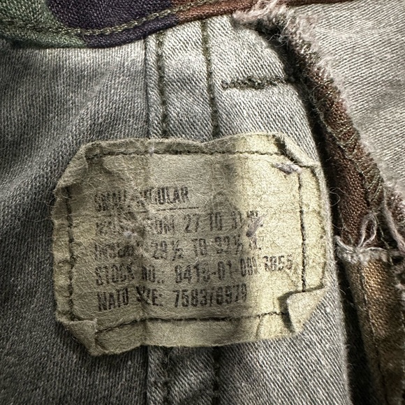 Vintage 80's Era USGI Woodland BDU Camouflage Combat Pants Trouser Wide Leg - Picture 7 of 16